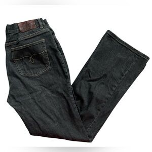 Vintage 90s Lauren Ralph Lauren Faded Black Patchwork Denim Jeans Size 8 EUC